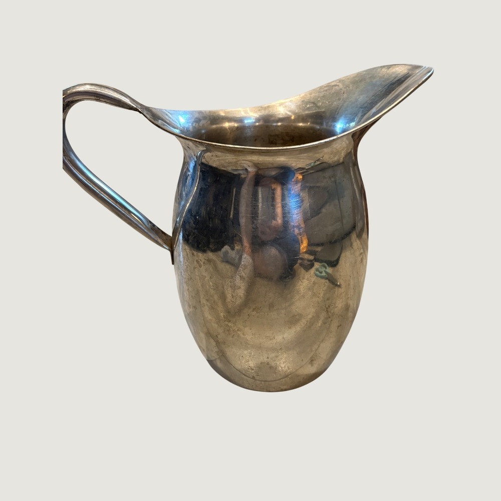 Vintage Vollrath Stainless Steel Pitcher Heavy Duty Military Style Water Jug 9in